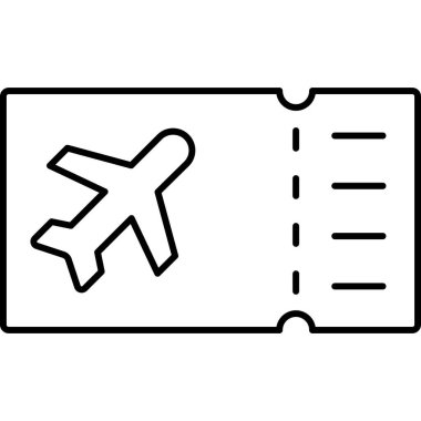 İzole edilmiş arka plana sahip bilet illüstrasyonu 