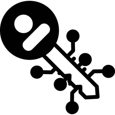 İzole edilmiş arkaplan ile Bitcoin Anahtarı illüstrasyonu 