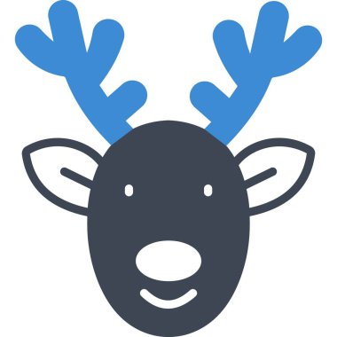 İzole edilmiş arka plana sahip ren geyiği çizimi 