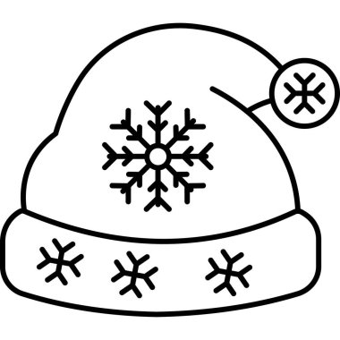 İzole edilmiş arka plana sahip Santa Hat illüstrasyonu 
