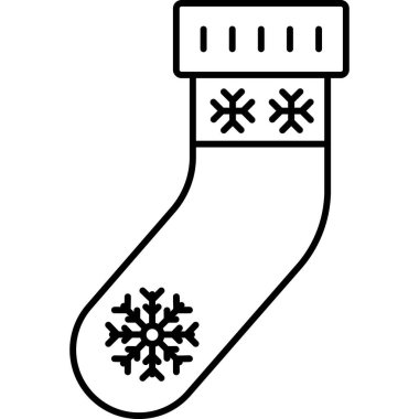 İzole edilmiş arka planı olan çorap illüstrasyonu 