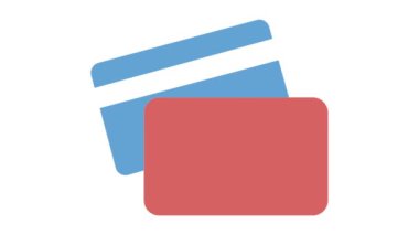 İzole edilmiş arkaplanı olan bir atm kartı canlandırması
