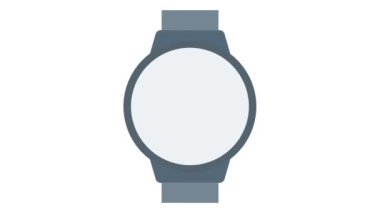 İzole edilmiş arkaplanı olan Android Smartwatch canlandırması