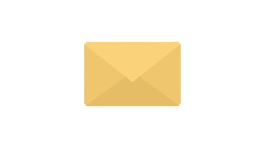 İzole edilmiş arkaplanı olan yedek e- postalar canlandırması