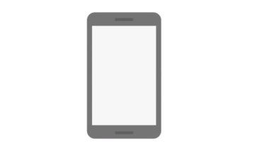 İzole edilmiş bir arkaplan ile mobil iletişim canlandırması