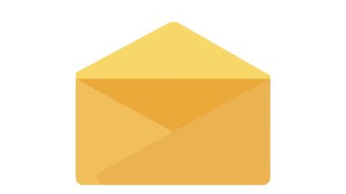 İzole edilmiş bir arkaplan ile e- posta canlandırması