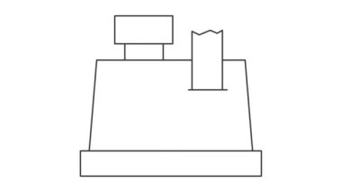 izole edilmiş arkaplan ile kasiyer video canlandırması