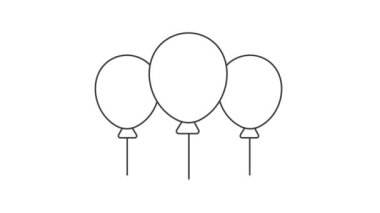 İzole edilmiş arkaplan ile İndirimli Balon illüstrasyonu