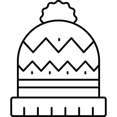 İzole edilmiş arkaplan ile Beanie illüstrasyon