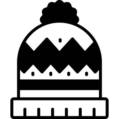 İzole edilmiş arkaplan ile Beanie illüstrasyon