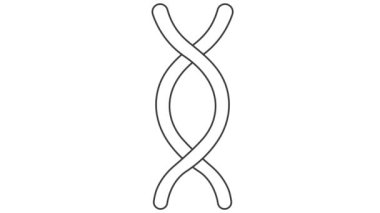 İzole edilmiş arkaplan ile Ai DNA video canlandırması