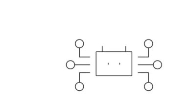 İzole edilmiş arkaplan ile Chat Bot video canlandırması