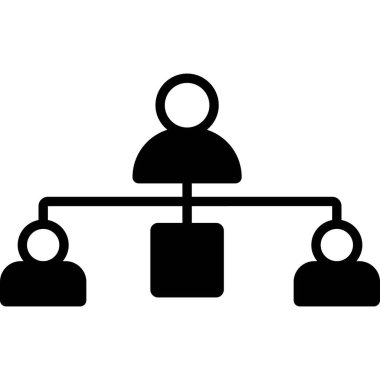 İzole edilmiş arkaplan ile hiyerarşi illüstrasyonu