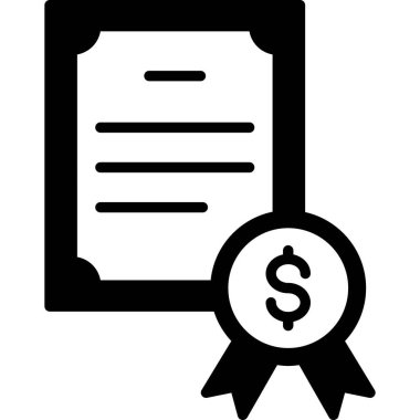 İzole edilmiş arkaplan ile sertifika illüstrasyonu