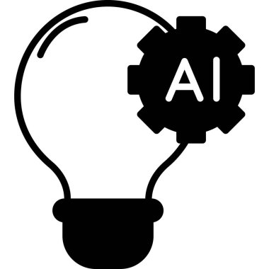 İzole edilmiş arkaplan ile Ai Ampul illüstrasyonu 