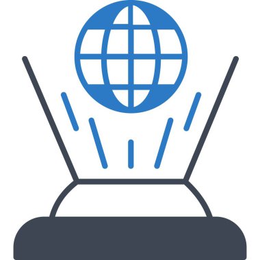 İzole edilmiş arkaplanı olan hologram çizimi