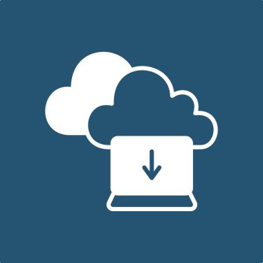  İzole edilmiş arkaplan ile Bulut Depolama illüstrasyonu