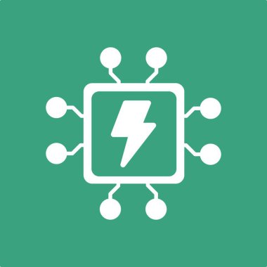 İzole edilmiş arkaplan ile işlemci illüstrasyonu