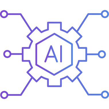 İzole edilmiş arka plana sahip Yapay Zeka illüstrasyonu