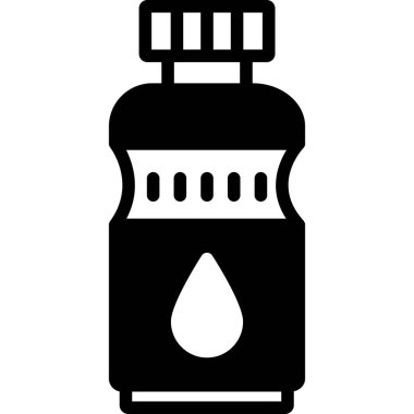 Bidon su şişesi çizimi izole edilmiş arka plan 