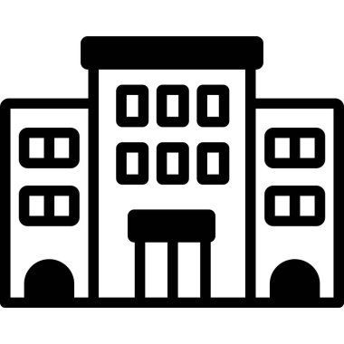 İzole edilmiş arka plana sahip Okul Binası illüstrasyonuName 