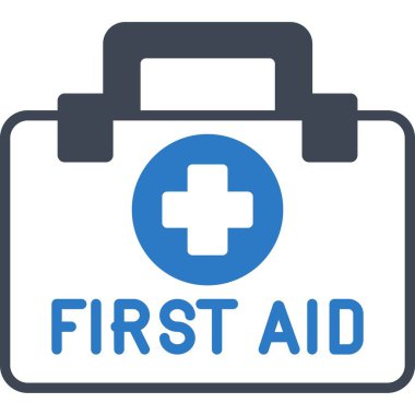 İzole edilmiş arkaplanı olan ilk yardım çantası illüstrasyonu 