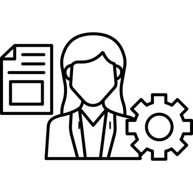 İzole edilmiş arka plana sahip kadın profili çizimi