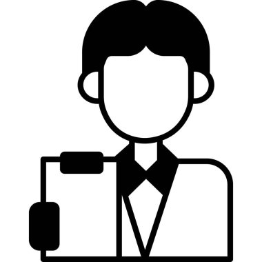 İzole edilmiş arkaplanı olan katip illüstrasyonu