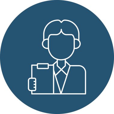 İzole edilmiş arkaplanı olan katip illüstrasyonu 