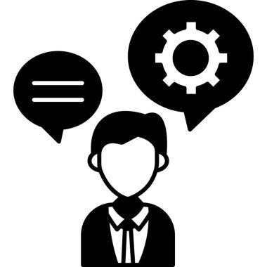 İzole edilmiş arkaplanı olan danışmanlık illüstrasyonu