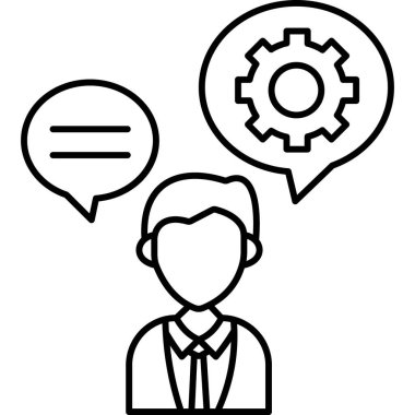 İzole edilmiş arkaplanı olan danışmanlık illüstrasyonu