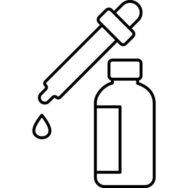 İzole edilmiş arkaplanı olan botoks illüstrasyonu