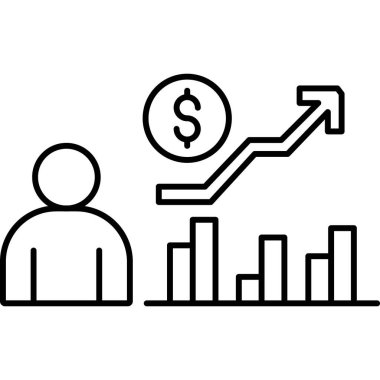 İzole edilmiş arkaplan ile iş büyümesi illüstrasyonu 