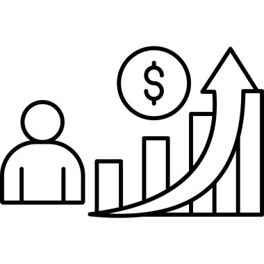 İzole edilmiş arkaplan ile iş büyümesi illüstrasyonu 