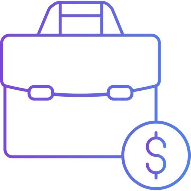 İzole edilmiş arka plana sahip İş Çantası illüstrasyonuName 