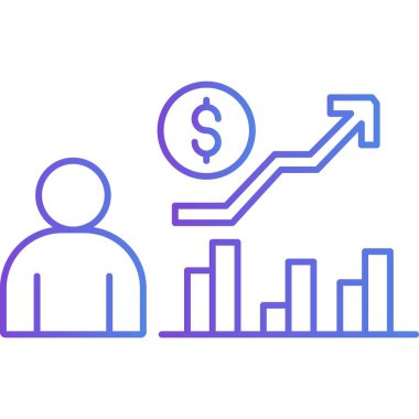 İzole edilmiş arkaplan ile iş büyümesi illüstrasyonu 