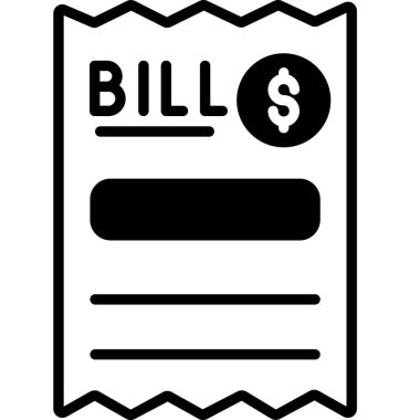  İzole edilmiş arka plana sahip fatura illüstrasyonu 