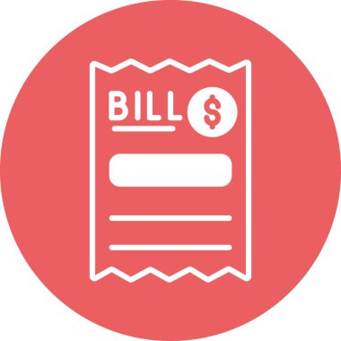 İzole edilmiş arka plana sahip fatura illüstrasyonu 