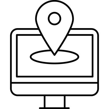 İzole edilmiş arkaplan ile adres doğrulama illüstrasyonu  