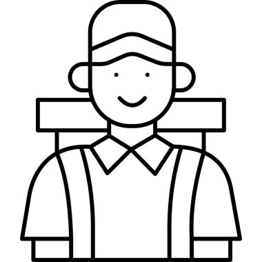 İzole edilmiş arka plana sahip lojistik yöneticisi illüstrasyonu  