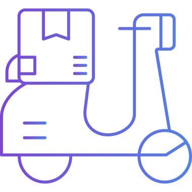 İzole edilmiş arka plana sahip kurye bisiklet illüstrasyonu 