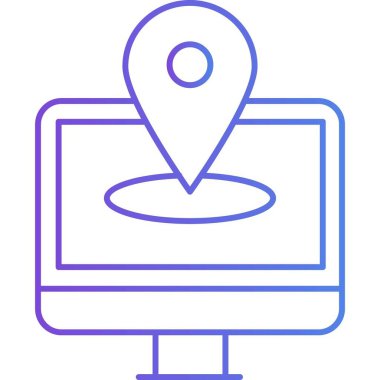 İzole edilmiş arkaplan ile adres doğrulama illüstrasyonu 