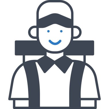 İzole edilmiş arka plana sahip lojistik yöneticisi illüstrasyonu 