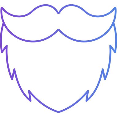 İzole edilmiş arka plana sahip sakal illüstrasyonu 