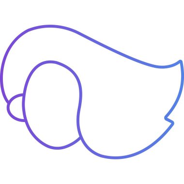 İzole edilmiş arkaplana sahip saç biçimi illüstrasyonu