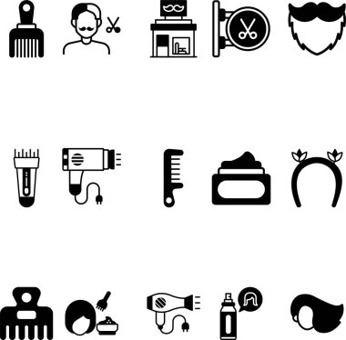 İzole edilmiş bir geçmişi olan berber dükkanı illüstrasyonu 