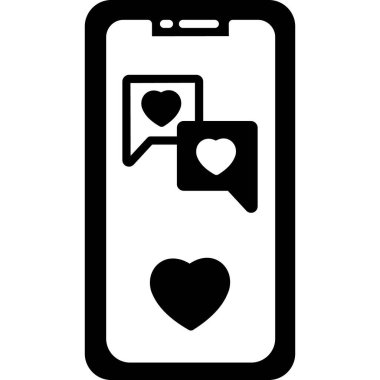 İzole edilmiş arkaplan ile Aşk Mesajı illüstrasyonu 