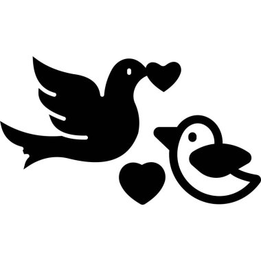 İzole edilmiş arkaplan ile Aşk Kuşu illüstrasyonu 