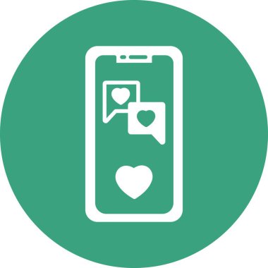 İzole edilmiş arkaplan ile Aşk Mesajı illüstrasyonu 