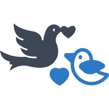 İzole edilmiş arkaplan ile Aşk Kuşu illüstrasyonu 